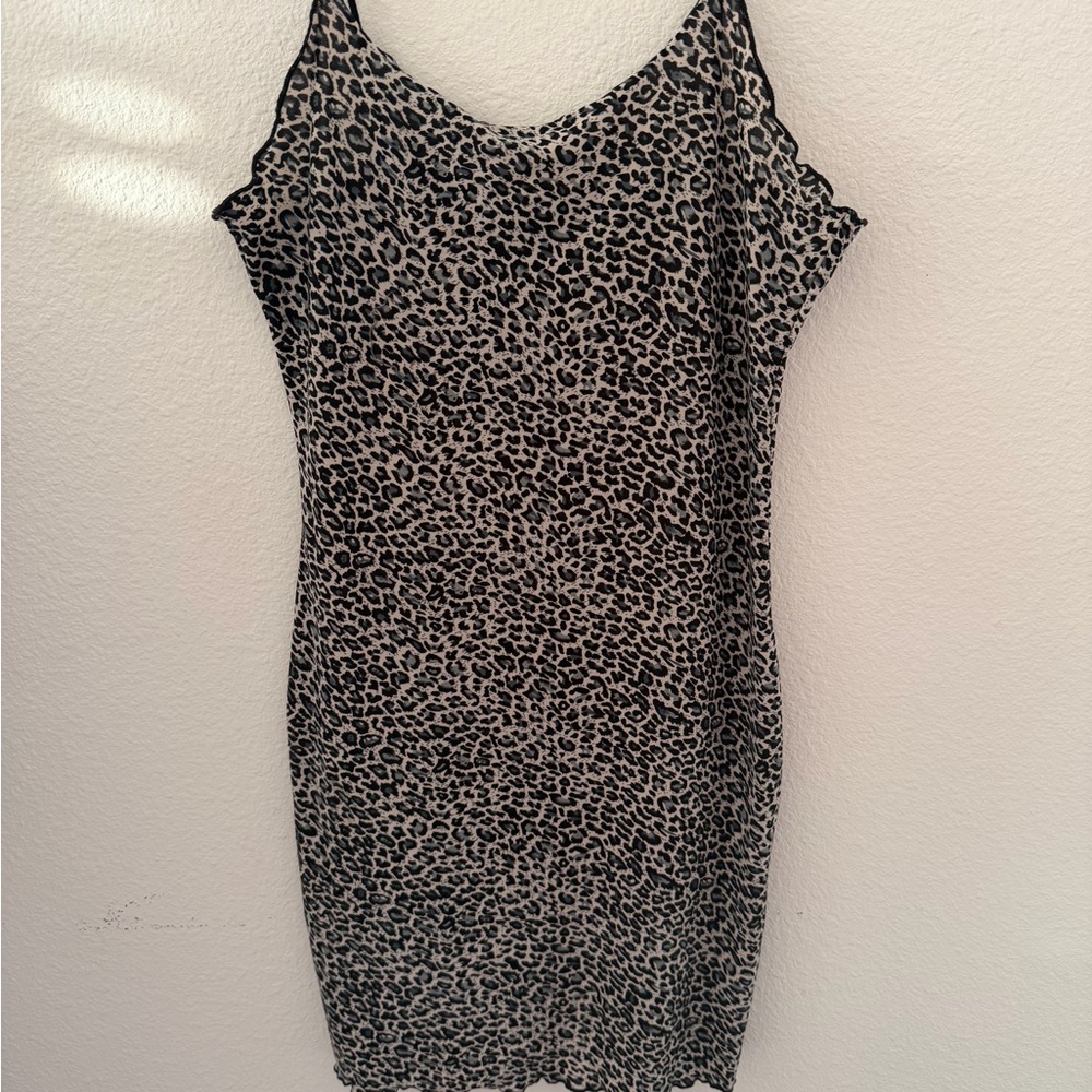 Leopard Print Sleeveless Dress